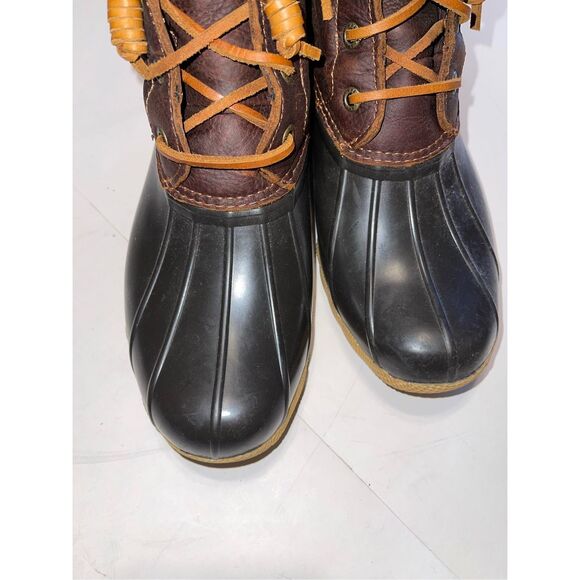 Sperry Top Sider Duck Boots Womens 7 Saltwater Brown Lace Up‎ Ankle Top STS91176 - Picture 2 of 9
